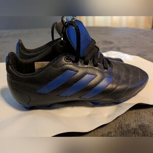 Adidas Kids Black and Blue Soccer Cleats